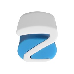 Ручка пластиковая soft-touch шариковая «Zorro», голубой/белый