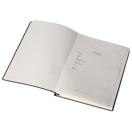 Бизнес блокнот "Supreme" с вставкой из софт-тача, гибкая обложка, 128 листов, синий