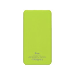 Портативное зарядное устройство «Reserve» с USB Type-C, 5000 mAh, зеленое яблоко