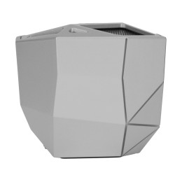 Портативная колонка «Geo», серебристый + синяя подсветка