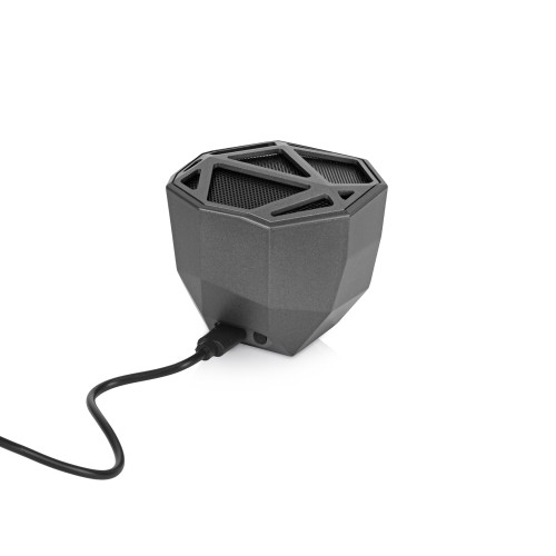 Портативная колонка «Geo», мокрый асфальт + белая подсветка