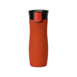 Вакуумная термокружка с кнопкой Streamline, Waterline, soft-touch, тубус, красный