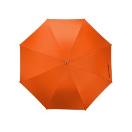 Зонт-трость "Silver Color" полуавтомат, оранжевый/серебристый