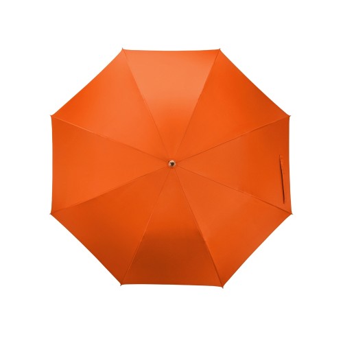 Зонт-трость "Silver Color" полуавтомат, оранжевый/серебристый