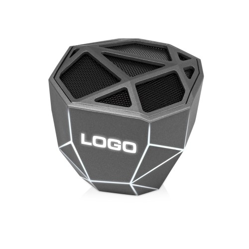 Портативная колонка «Geo», мокрый асфальт + белая подсветка