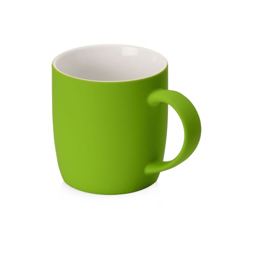 Кружка с покрытием soft-touch "Dalgona", зеленое яблоко