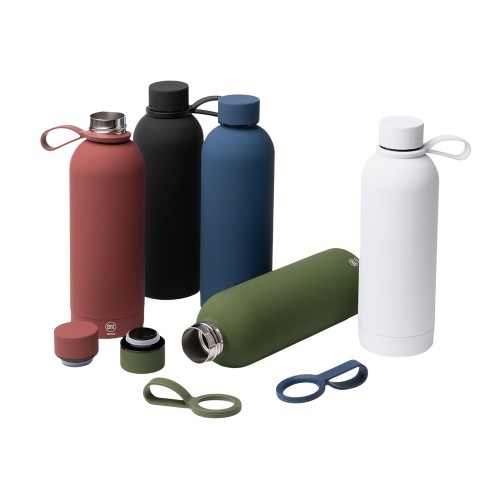 Термобутылка из переработанной нержавеющей стали 500 мл Сивас (SIVAS), темно- зеленый