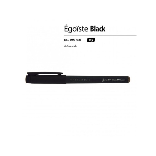 Ручка "Egoiste.BLACK" гелевая в черном корпусе, 0.5мм, черная