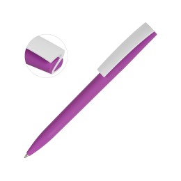Ручка пластиковая soft-touch шариковая «Zorro», фиолетовый/белый