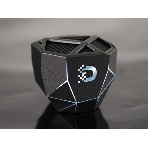 Портативная колонка «Geo», мокрый асфальт + белая подсветка