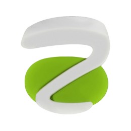 Ручка пластиковая soft-touch шариковая «Zorro», зеленое яблоко/белый