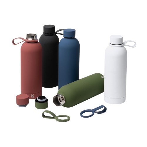 Термобутылка из переработанной нержавеющей стали 500 мл Сивас (SIVAS). черный