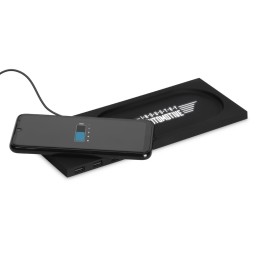 Беспроводное настольное зарядное устройство "Glide" с подсветкой, софт тач