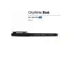 Ручка "CityWrite.BLACK" шариковая, черный пластиковый корпус, 1.0 мм, синяя