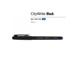 Ручка "CityWrite.BLACK" шариковая, черный пластиковый корпус, 1.0 мм, синяя
