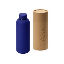 Вакуумная термобутылка "Cask" Waterline, soft touch, 500 мл, тубус, синий