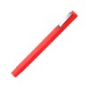 Ручка шариковая пластиковая "Quadro Soft", квадратный корпус с покрытием софт-тач, красный