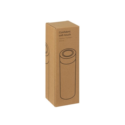 Термос «Confident» с покрытием soft-touch 420мл, голубой