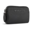 Ключница BUGATTI Bella, чёрная, воловья кожа/полиэстер, 12х1,5х7 см