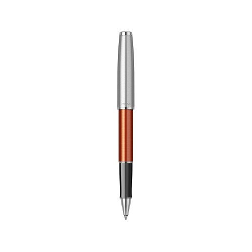 Ручка-роллер Parker Sonnet Essentials Orange SB Steel CT, цвет чернил black,перо: F, в подарочной упаковке.