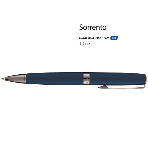 Ручка металлическая шариковая "Sorrento", синий матовый