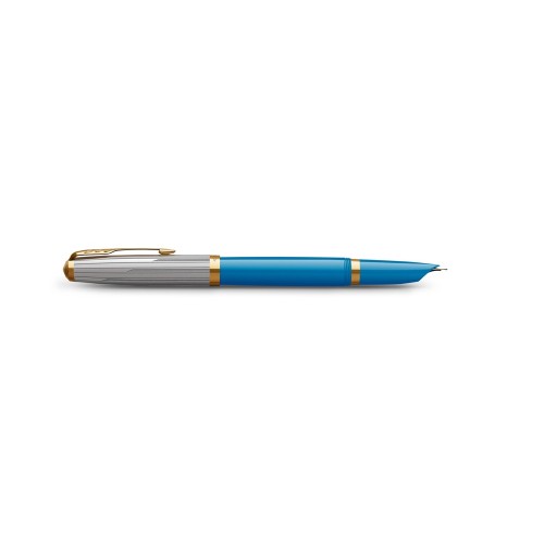 Перьевая ручка Parker 51 Premium Turquoise GT перо; M/F, чернила: Black,Blue, в подарочной упаковке.