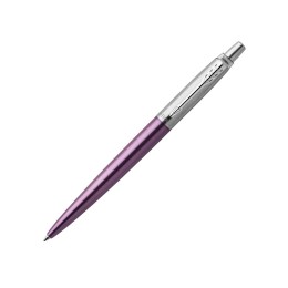 Шариковая ручка Parker "Jotter Victoria Violet Chrome CT", стержень:M, цвет чернил: blue в подарочной блистерной упаковке