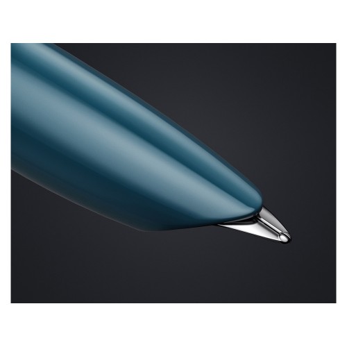 Перьевая ручка Parker 51 CORE TEAL BLUE CT, перо: F, цвет чернил: black, в подарочной упаковке.