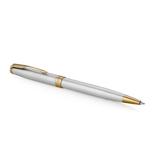 Ручка шариковая «Parker Sonnet Core Stainless Steel GT», серебристый/золотистый