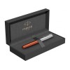 Перьевая ручка Parker Sonnet Essentials Orange SB Steel CT, перо: F, цвет чернил black, в подарочной упаковке.