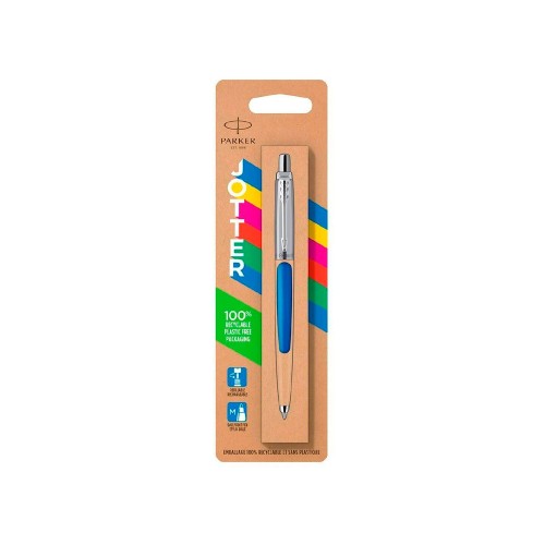 Шариковая ручка Parker Jotter ORIGINALS BLUE CT, стержень: M blue ЭКО-УПАКОВКА