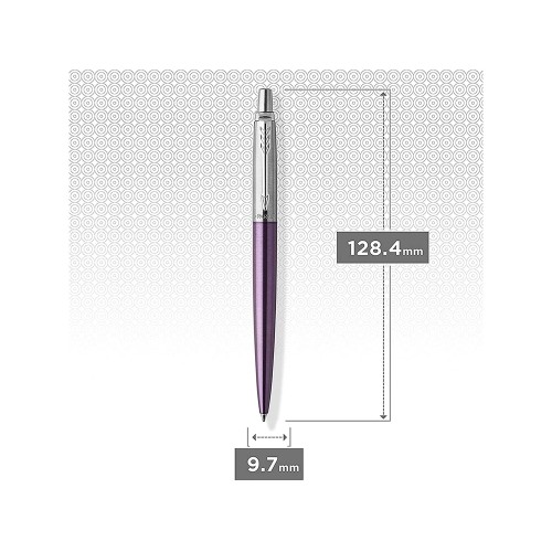 Шариковая ручка Parker "Jotter Victoria Violet Chrome CT", стержень:M, цвет чернил: blue в подарочной блистерной упаковке