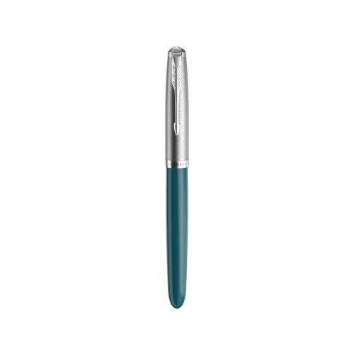 Перьевая ручка Parker 51 CORE TEAL BLUE CT, перо: F, цвет чернил: black, в подарочной упаковке.