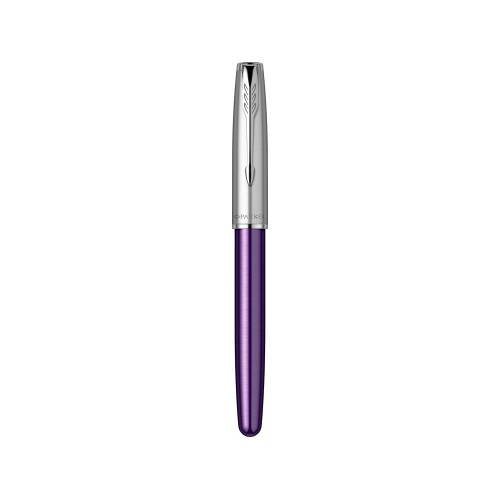 Ручка-роллер Parker Sonnet Essentials Violet SB Steel CT, цвет чернил black, перо: F, в подарочной упаковке.