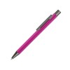 Ручка шариковая UMA «STRAIGHT GUM» soft-touch, с зеркальной гравировкой, розовый