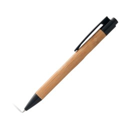 Ручка шариковая "Borneo" из бамбука, черный, черные чернила
