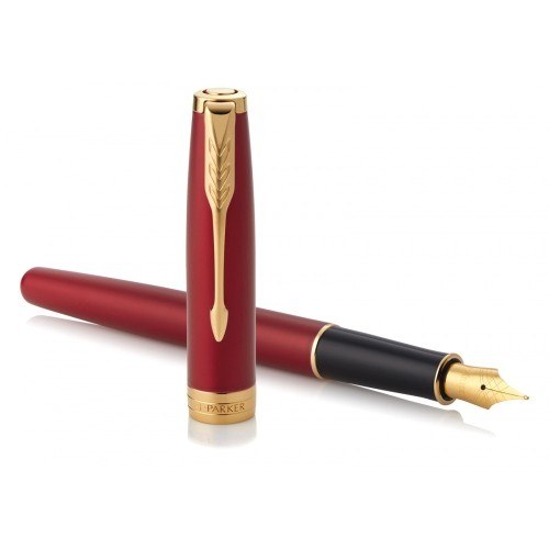 Перьевая ручка Parker Sonnet Red GT Intense, перо: F, цвет чернил: black, в подарочной упаковке
