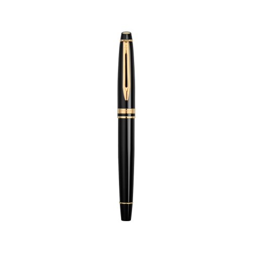 Ручка-роллер Waterman Expert 3, цвет: Black Laque GT, стержень: Fblk