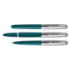 Перьевая ручка Parker 51 CORE TEAL BLUE CT, перо: F, цвет чернил: black, в подарочной упаковке.