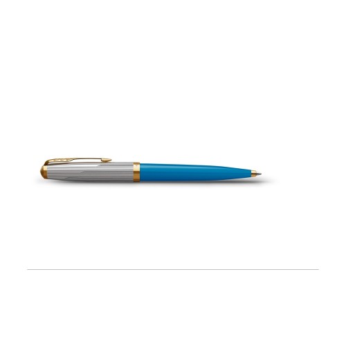 Шариковая ручка Parker 51 Premium Turquoise GT стержень: M, цвет чернил: black, в подарочной упаковке.