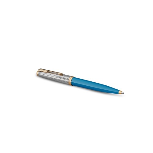 Шариковая ручка Parker 51 Premium Turquoise GT стержень: M, цвет чернил: black, в подарочной упаковке.
