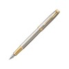 Перьевая ручка Parker IM Premium Warm Silver (grey) GT, перо: F, цвет чернил: blue, в подарочной упаковке.