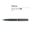 Ручка "Sienna" шариковая  автоматическая, синий металлический корпус, 1.0 мм, синяя