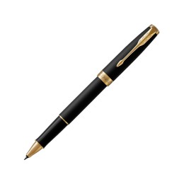 Ручка роллер Parker Sonnet  Matte Black GT, стержень: F, цвет чернил: black, в подарочной упаковке