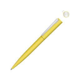 Металлическая шариковая ручка soft touch "Brush gum", желтый