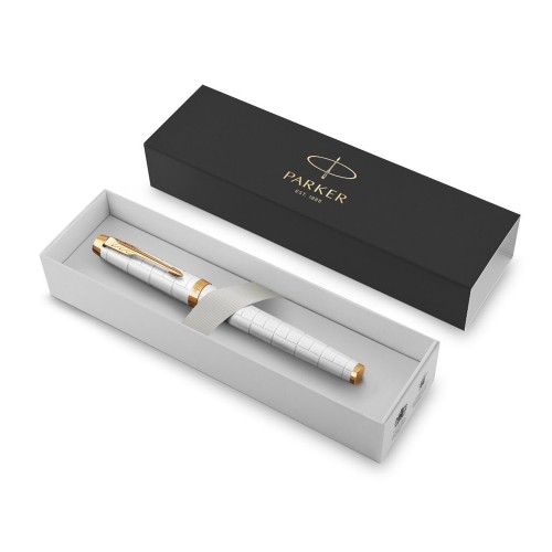 Перьевая ручка Parker IM Premium F318  Pearl GT,перо: F, цвет чернил: blue, в подарочной упаковке.