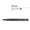 Ручка "Verona" шариковая автоматическая, синий металлический корпус 1.0 мм, синяя