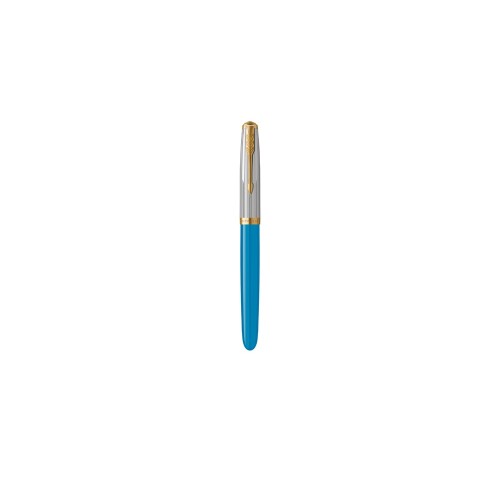 Перьевая ручка Parker 51 Premium Turquoise GT перо; M/F, чернила: Black,Blue, в подарочной упаковке.