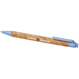 Шариковая ручка Midar из пробки и пшеничной соломы, cиний