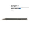 Ручка "Bergamo" шариковая автоматическая, серый металлический корпус, 0,7 мм, синяя